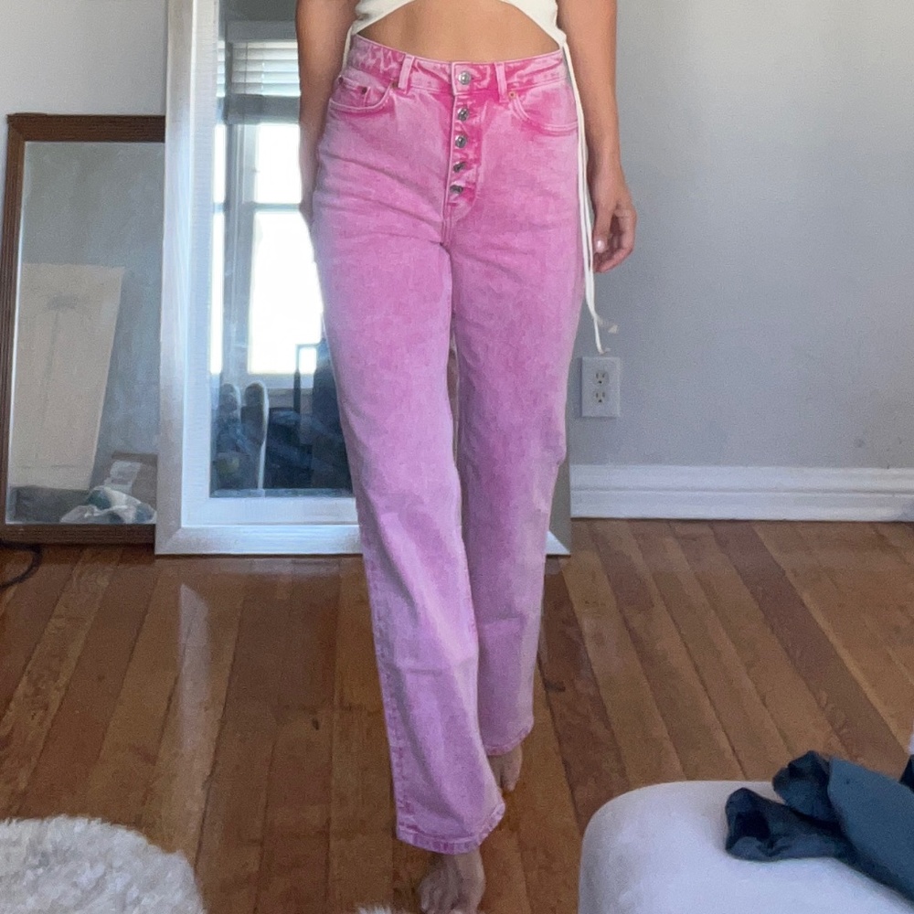 The Kooples Jeans Size 26 high-waisted straight-leg jean with button fly